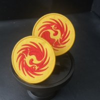 Badges tissés personnalisés, broderie de logo sur mesure, patch thermocollant en feutre non tissé écologique, à coudre sur vêtement en tissu
