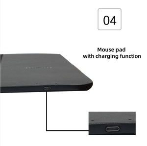 Custom Logo Black Mousepad Rubber Base Desk Pad XXL Computer Keyboard <b>Mat</b> Soft <b>Large</b> Gaming Mouse Pad with Wireless Charging - Product Image 5