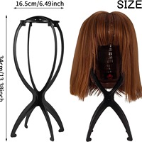 Support de Tête de Mannequin en Plastique Réglable, Présentoir Pliable Portable pour Perruques, Étagère de Rangement Colorée et Pliable pour Chapeaux et Perruques