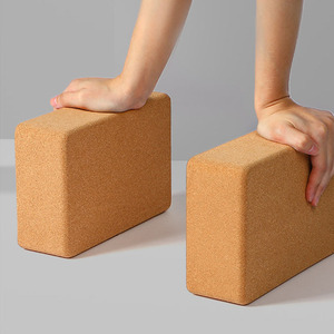 Blocs de yoga haute densité en liège naturel, accessoires de fitness écologiques pour femmes, bloc de yoga en liège pour entraînement fitness - Product Image 4