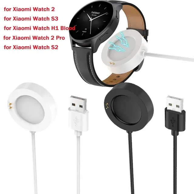 White Breathable USB Charger Cable for Xiaomi Watch 2 S3 S2 Pro Smartwatch Accessories