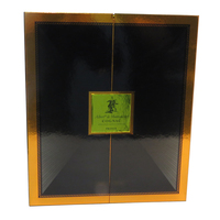 Emballage de boîte-cadeau de bouteille de vin de luxe personnalisé avec gaufrage et stratification mate présentant le verre à vin en belle présentation