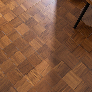 Suelo de Parquet de Madera de Nogal Multicapa de 15 mm, Grado Asiático ABCD, Antideslizante, Resistente al Fuego, con Certificación FSC, Acabado Brillante, para Restaurante - Product Image 1