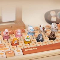 Clavier mécanique 9 touches AKKO Zoo Series 3D Keycaps Blind Box DIY avec motifs mignons de chat et capybara