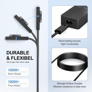 65 Wát máy tính xách tay sạc cho Microsoft Bề mặt Pro 9 8 6 5 4 3 bề mặt máy tính xách tay 5 Studio i5 đi & bề mặt đi với OVP bảo vệ - Product Image 3