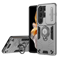 Coque de téléphone antichoc avec anneau magnétique et support pour Samsung S25 Ultra S25 Plus A56