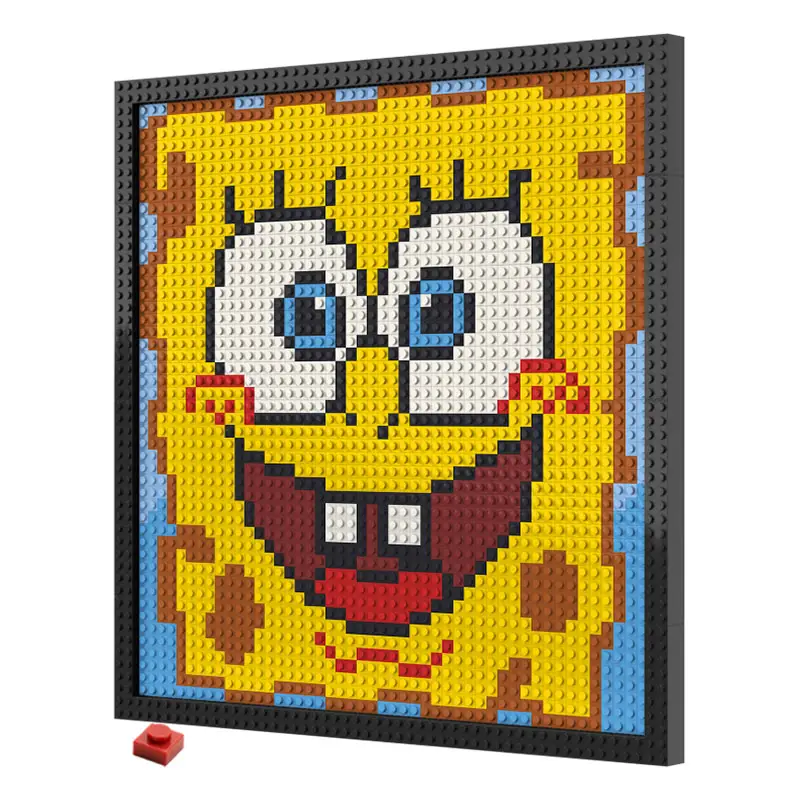 48X48 Dots Bricks 1x1 Wall Portraits pixel art custom block toys plastic building block set