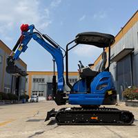 Mini-excavatrice compacte EPA Euro 5 de 2 tonnes avec moteur Kubota, cabine fermée et pince à griffes pour jardin, à vendre