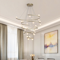 Lustre suspendu de Style moderne nordique lustre d'escalier salon hall chambre lustre en fer forgé