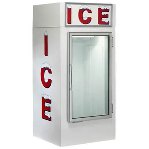 R290 khí duy nhất cửa kính Băng túi lưu trữ Hộp tủ đông/trong nhà ICE CUBE merchandiser