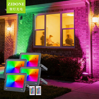 Éclairage paysager architectural RGB, étanche pour l'extérieur, décoration de centre commercial, bande lumineuse LED RGB, projecteurs LED pour murs