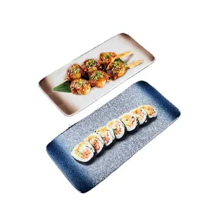 7.5 10 12 Inch Rechthoekige Plaat Voor Sushi Japanse Stijl Keramische Sushi Plaat Set Voor Restaurant