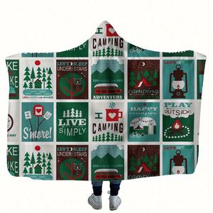 Custom <b>Weighted</b> Digital Photo Printed Poncho Wearable Hoodie Hooded Flannel Fleece <b>Blanket</b> for Kids - Product Image 4