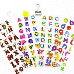 Kids Waterproof 16 Sheets ABC Letter Number <b>Scrapbooking</b> Bullet Stickers Alphabets Puffy 3D Stickers - Product Image 2