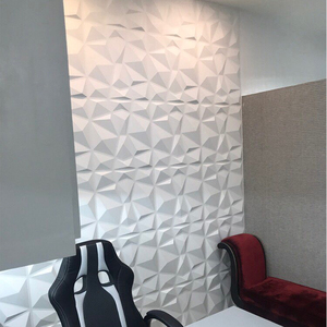 도매 호텔 빨 Pvc 재료 벽지 pvc 3d 벽 패널 화이트 다이아몬드 19.7 "* 19.7" 크기 - Product Image 3