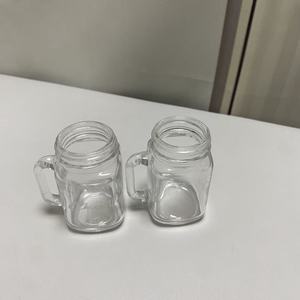 Vaso de Vidrio Transparente Personalizado de 40 ml con Asa, Base <span class=keywords><strong>Azul</strong></span>, Diseño Moderno para Sake y <span class=keywords><strong>Whisky</strong></span> - Product Image 3