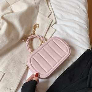 New solid color retro texture handbag 2025 fashion Korean version simple chain shoulder bag casual crossbody women's bag - Product Image 4
