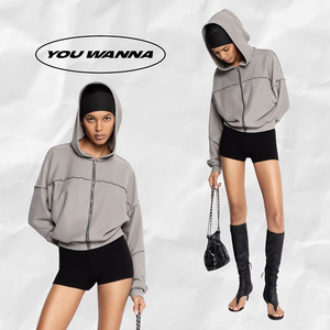 2025 Autumn <strong>Winter</strong> Women's Fashionable Workout Tracksuit New Hooded Long Sleeves Zipper <strong>Coat</strong> Casual Loose Pants Two Piece <strong>Sets</strong> - Product Image 6