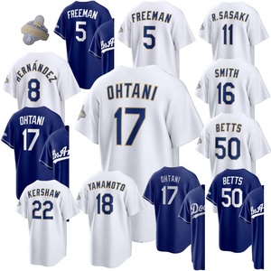 Ingrosso Ricami Los Angeles # 17 Ohtani # 18 Yamamoto # 50 Betts # 5 Freeman # Maglia da baseball della Major League Hernandez numero 8 - Product Image 1
