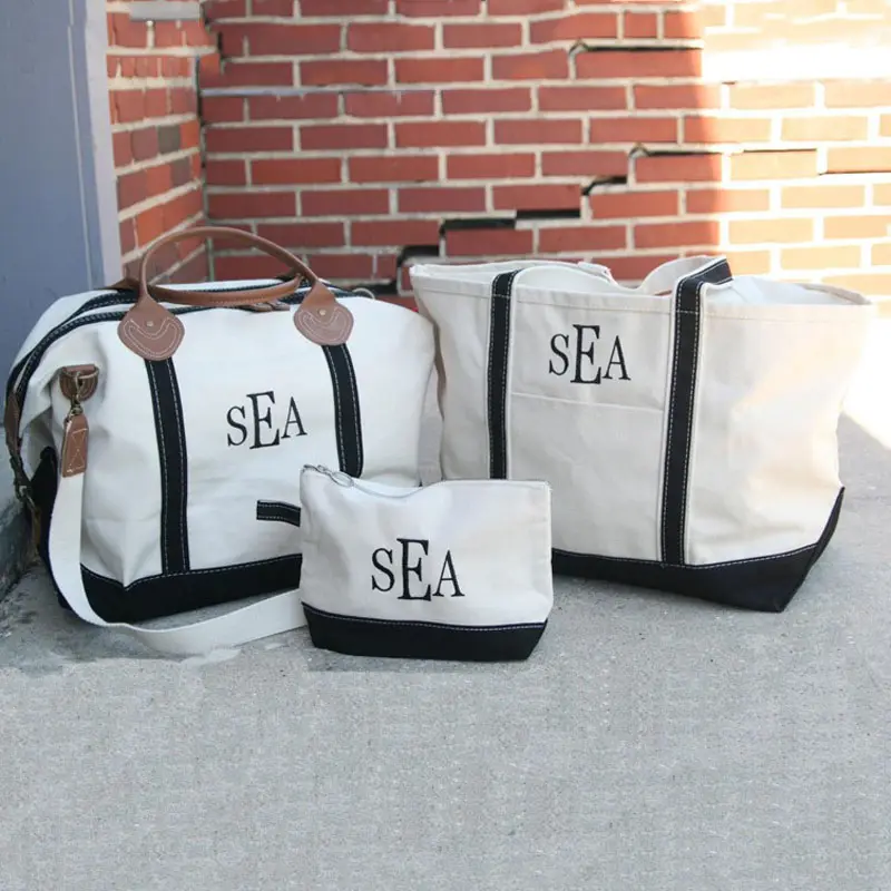Индивидуальный набор дорожных сумок для женщин, 3 в 1, большая сумка Weekender, спортивная сумка из холста с монограммой, дизайнер