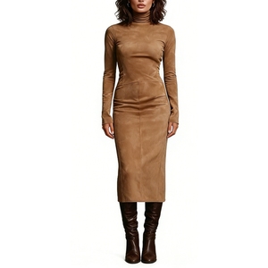 ชุดเดรสผู้หญิงคอเต่ามิดิลายมัดย้อม - เสื้อผ้าผู้หญิงแขนยาวเข้ารูป ชุดเดรสผู้หญิงแฟชั่น - Product Image 5