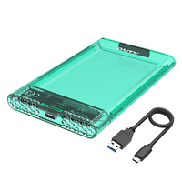 Carcasa MAIWO para Disco Duro de 2.5 Pulgadas Tipo-C, USB-C, SATA, de Plástico, con Bolsas para Laptop y PC