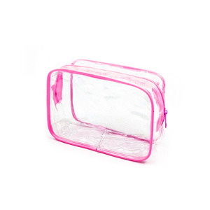 Bolsa de Aseo Transparente Impermeable, Portátil, para Viaje, Almacenamiento de Cosméticos, Rectangular, con Cierre de Cremallera, 1-3L, PVC, Multifuncional - Product Image 5