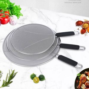 <b>Mesh</b> Splatter Guard for Frying Pan Hot Oil Splash Protection Skin Burns Shield Grease Splatter Screen Steel Oil Splash Guard - Product Image 4