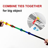 Attaches de câble en nylon réutilisables écologiques à verrouillage automatique, attaches de rangement pour écouteurs et données, dos à dos