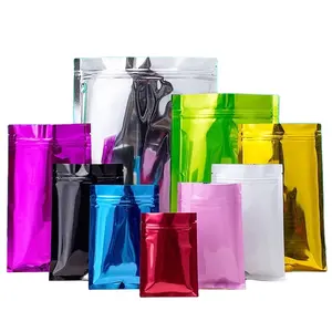 Bolsa de plástico con cremallera de pie 43 # plana <span class=keywords><strong>y</strong></span> 114 # con papel de aluminio colorido brillante/mate para embalaje de alimentos para leche - Product Image 4