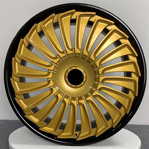 Rueda forjada de 2 piezas de fibra de carbono de bronce para Bmw Alpina X7 para Benz Gls 380 G63 Mustang <span class=keywords><strong>Gt</strong></span> Ferrari <span class=keywords><strong>488</strong></span> E63s para nio ES8 Audi Q - Product Image 6
