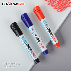 <span class=keywords><strong>Marqueur</strong></span> pour tableau blanc Genvana, vente en gros d'usine, grande capacité, encre effaçable à sec, pointe ronde, logo personnalisé, rechargeable - Product Image 2