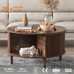 <span class=keywords><strong>Mesa</strong></span> de Centro Circular de MDF Totalmente Personalizada para Sala de Estar y Dormitorio con Bordes Ajustables - Product Image 2