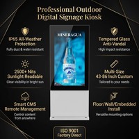 Señalización Digital para Exteriores de 32/43/55/65/75/86 Pulgadas, Pantalla LCD IP65 Impermeable de Alto Brillo, CMS, Publicidad Comercial para Parques