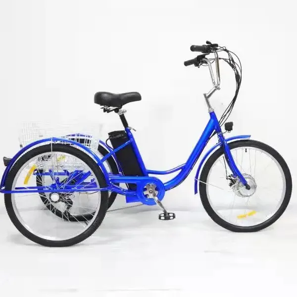 Vendita calda telaio in alluminio 350 W elettrico risciò tricicli tre adulti 3 ruote e biciclette biciclette