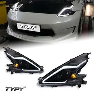 Lentes LED Nuevas TYPY de 12V para Conjuntos de Faros Delanteros 370Z 2008-2019 con Luces de Circulación Diurna y Señales de Giro Secuenciales - Product Image 1