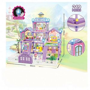 Juego de Casa de Muñecas con Muebles, Villa de Plástico de Gran Tamaño, Muebles de Juego de Imitación, Regalo para Niñas - Product Image 5