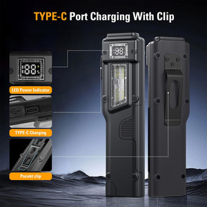 Lampe torche LED de poche ultra-mince super lumineuse, magnétique, pour réparation automobile, inspection et situations d'urgence, avec batterie 1000 mAh - Product Image 5