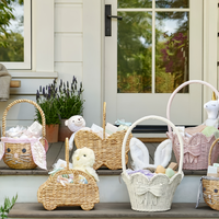 Panier cadeau en rotin en forme de voiture avec poignée, écologique, durable, multifonctionnel, personnalisable avec logo, pour fêtes d'anniversaire d'enfants, cadeaux pour bébés