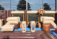 Ciudad de Diversión Inflable Gigante con Temática Pirata, Castillo Inflable Grande de PVC para Niños, Alquiler para Eventos al Aire Libre