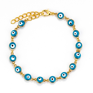 Bracelets porte-bonheur hamsa plaqué or, nouvelle collection, vente en gros, breloques tendance, œil maléfique, porte-bonheur - Product Image 1