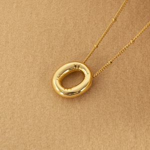 Collar con Colgante de Letra de Acero Inoxidable, Chapado en Oro de 18K, Cadena con Letras del Alfabeto, Collar de Clavícula para Uso Diario, Regalo, Joyería de Moda - Product Image 4