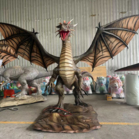 Créature Mythique, Installation Dynamique, Exposition de Robot Réaliste Animé, Dragon Animatronique Grandeur Nature pour Parc à Thèmes