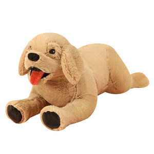 Peluche Morbido e Soffice di Labrador Retriever, Cucciolo Realistico Sdraiato, Cuscino per Bambini, Decorazione per la Casa, Regalo di Compleanno - Product Image 3