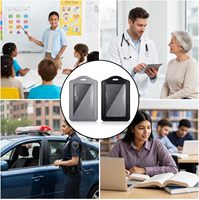 Étui pour badge en cuir Saffiano durable avec cordon réglable pour carte d'identité d'enseignant universitaire, pochette personnalisable avec logo