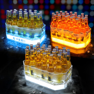 Cubo de Hielo Iluminado Octagonal de 12L con Luz LED para Enfriar Bebidas en Fiestas - Product Image 1