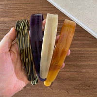 Jachon Nouveaux Bandeaux Vintage Faits Main en Acétate Écologique et Durable pour Femmes, Bandeaux Larges Antidérapants avec Dents