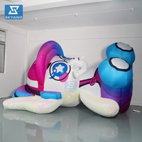 Mammouth gonflable personnalisé éléphant brillant coloré personnages d'animaux de bande dessinée mascotte brillante gonflable pour affichage commercial