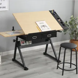 Black adjustable height A1 drafting desk drawing table for school home furniture