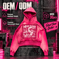 Sweats à capuche streetwear en gros 480 GSM surdimensionnés épais personnalisés délavés à l'acide imprimés en 3D effilochés déchirés unisexe pull-over OEM